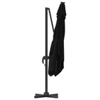 Roma Parasol Schwarz 286 x 284 x 265 cm Aluminium und Polyester