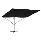 Sonnenschirm Schwarz 351 x 250 x 260 cm Polyester und Aluminium
