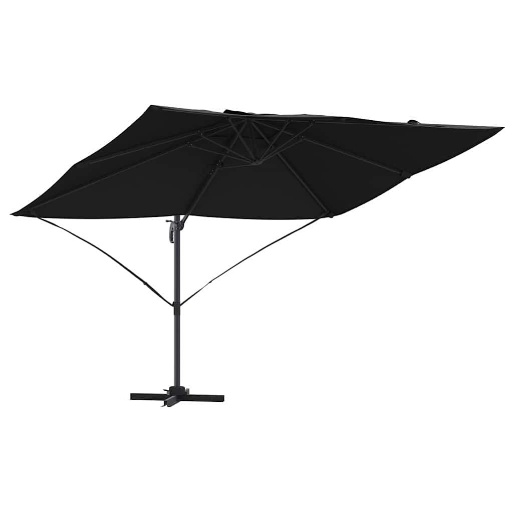 Sonnenschirm Schwarz 351 x 250 x 260 cm Polyester und Aluminium