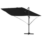 Sonnenschirm Schwarz 351 x 250 x 260 cm Polyester und Aluminium