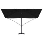 Sonnenschirm Schwarz 351 x 250 x 260 cm Polyester und Aluminium
