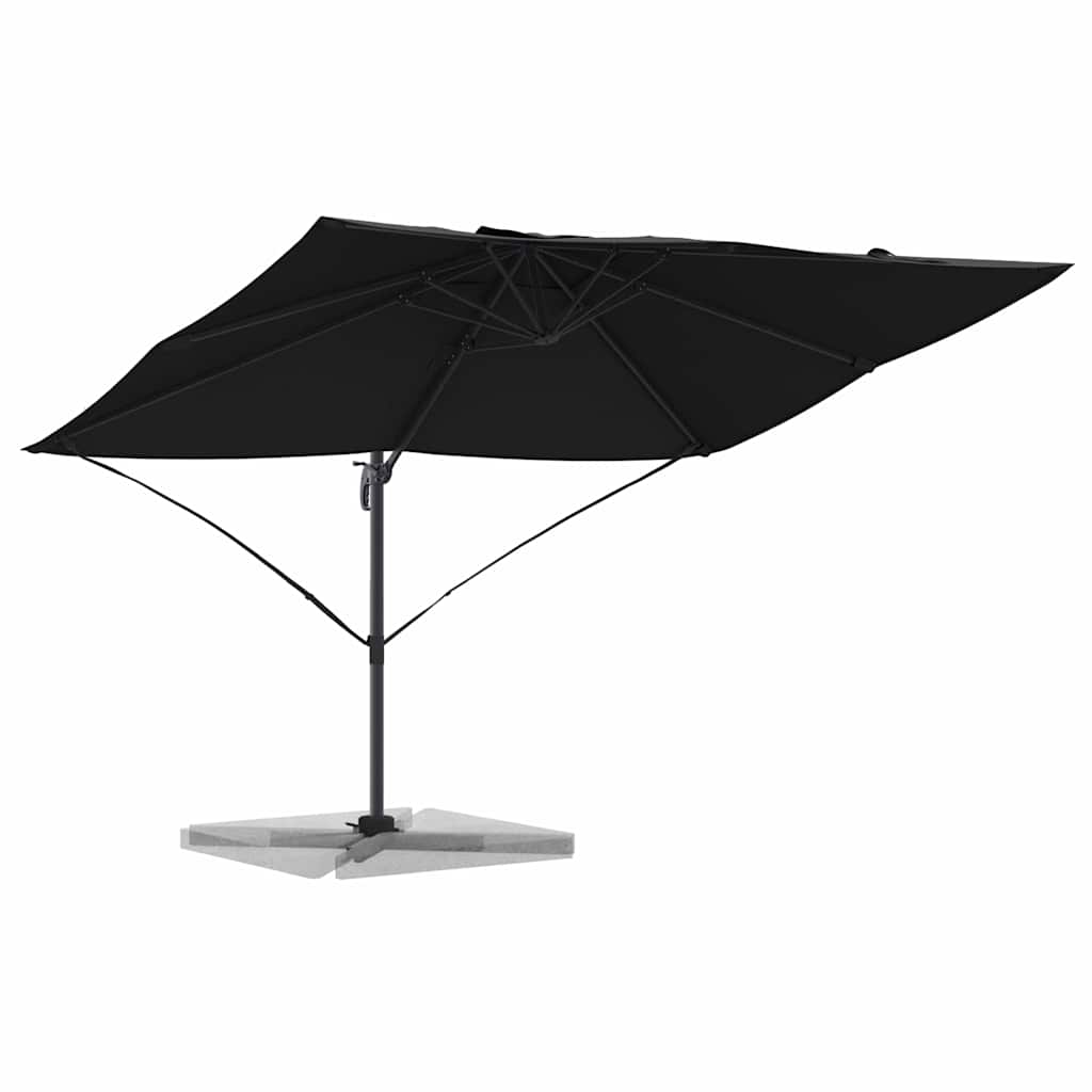 Sonnenschirm Schwarz 351 x 250 x 260 cm Polyester und Aluminium