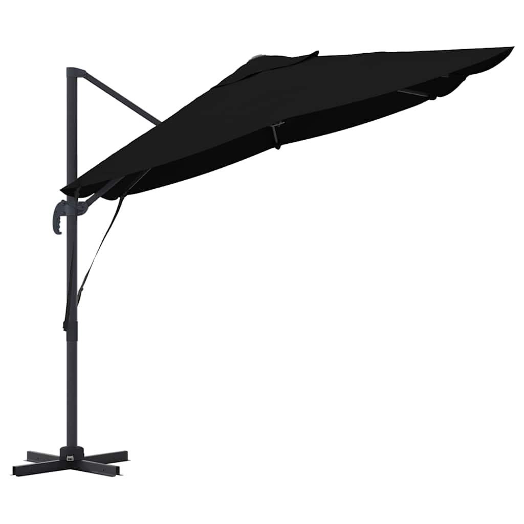 Sonnenschirm Schwarz 351 x 250 x 260 cm Polyester und Aluminium