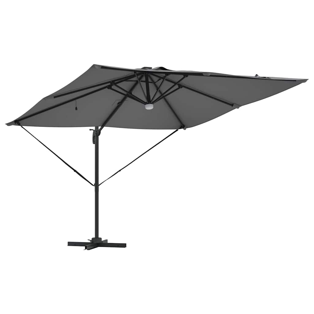 Roma Parasol mit LED-Lichtleisten Anthrazit 286 x 284 x 270 cm