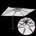 Sonnenschirm Sand 351 x 250 x 253 cm Polyester und Aluminium