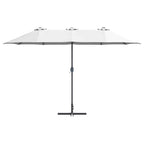 Garten-Sonnenschirm Sand 370 x 197 x 239 cm