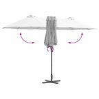 Garten-Sonnenschirm Sand 370 x 197 x 239 cm