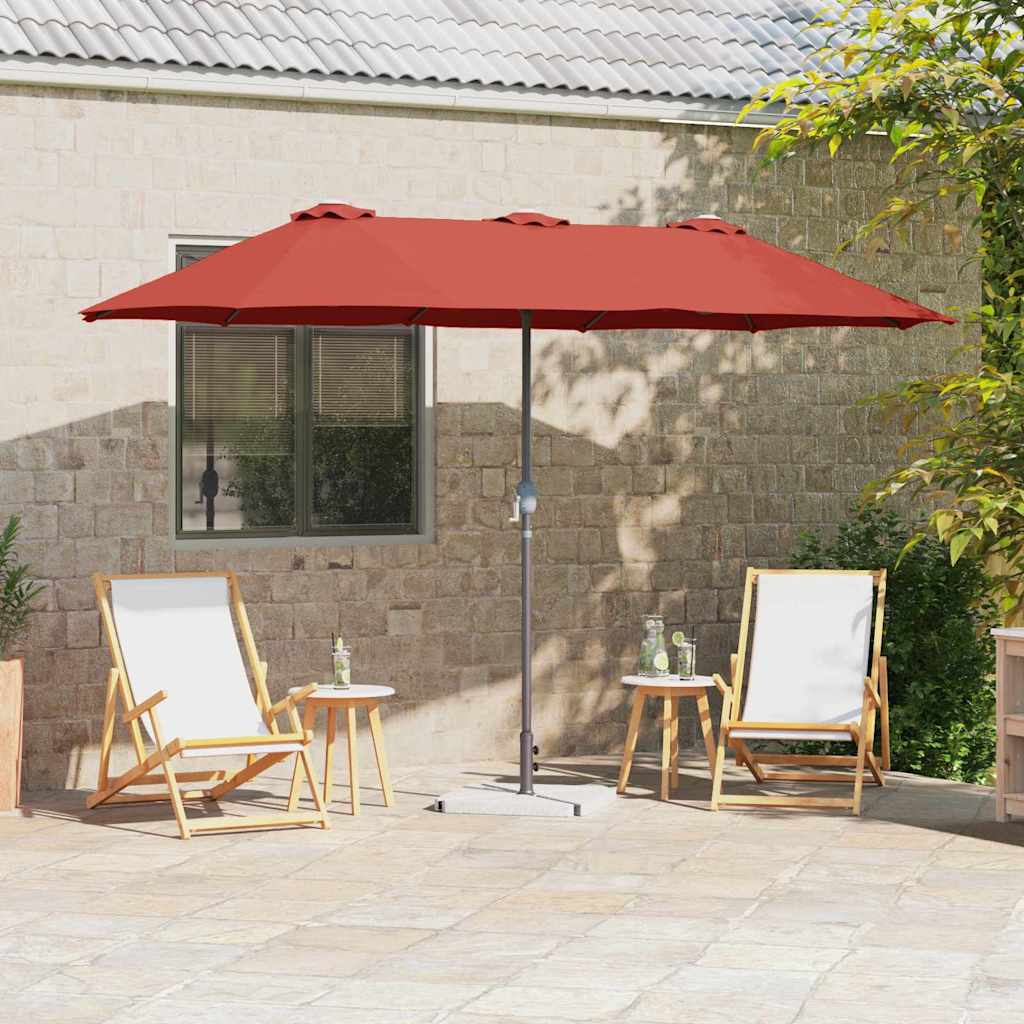 Garten-Sonnenschirm Terrakotta 370 x 197 x 239 cm