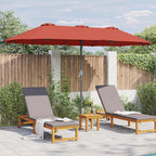 Garten-Sonnenschirm Terrakotta 370 x 197 x 239 cm