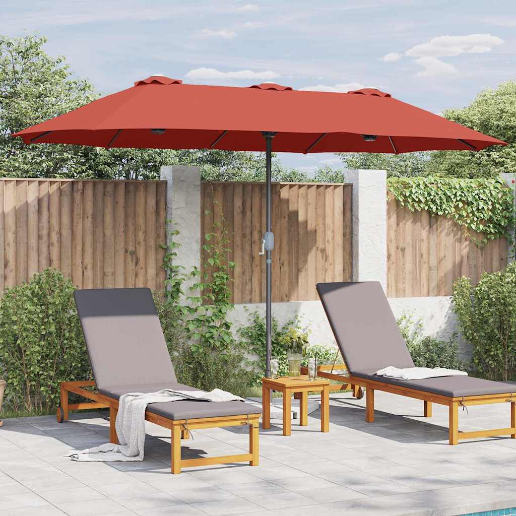 Garten-Sonnenschirm Terrakotta 370 x 197 x 239 cm