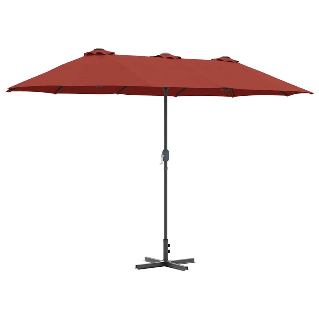 Garten-Sonnenschirm Terrakotta 370 x 197 x 239 cm