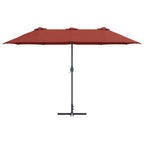 Garten-Sonnenschirm Terrakotta 370 x 197 x 239 cm