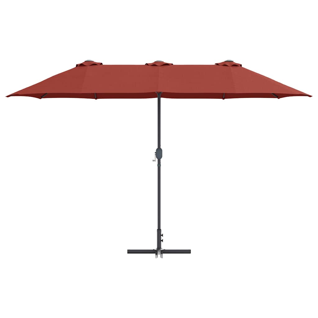 Garten-Sonnenschirm Terrakotta 370 x 197 x 239 cm