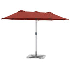 Garten-Sonnenschirm Terrakotta 370 x 197 x 239 cm