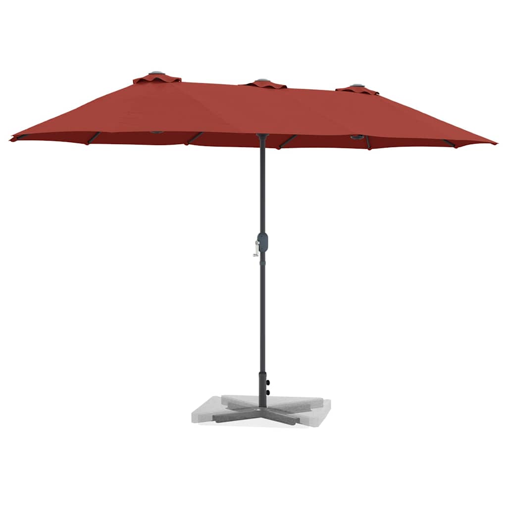 Garten-Sonnenschirm Terrakotta 370 x 197 x 239 cm