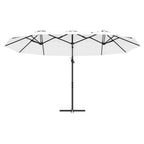 Sonnenschirm Sand 372 x 198 x 243 cm Polyester und Aluminium