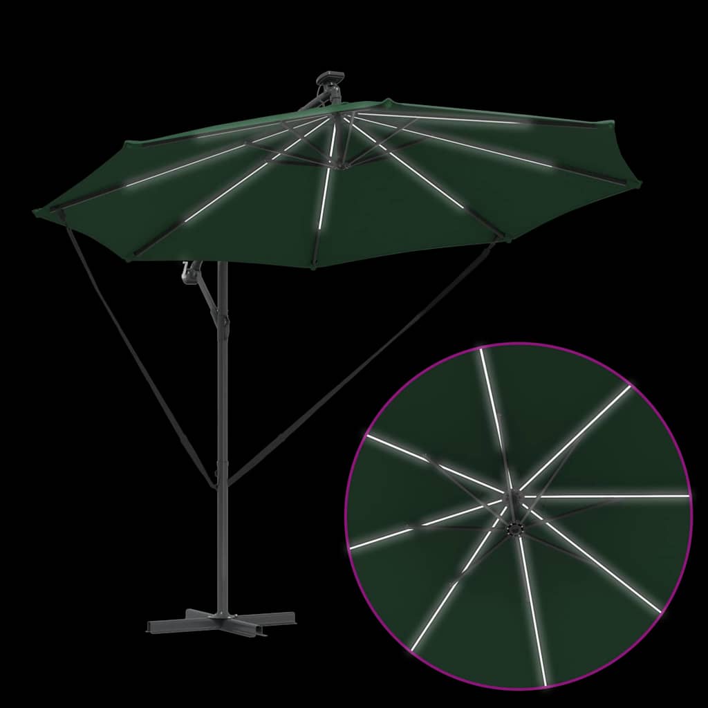 Sonnenschirm Grün 294 x 294 x 248 cm Polyester und Aluminium