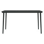 5-tlg. Garten-Essgruppe mit Kissen Braun Poly Rattan Glas