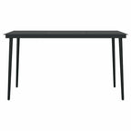 5-tlg. Garten-Essgruppe mit Kissen Grau Poly Rattan Glas