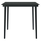 3-tlg. Garten-Essgruppe mit Kissen Braun Poly Rattan Glas