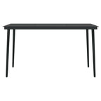 5-tlg. Garten-Essgruppe mit Kissen Braun Poly Rattan Glas