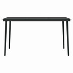 5-tlg. Garten-Essgruppe mit Kissen Grau Poly Rattan Glas