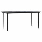 5-tlg. Garten-Essgruppe mit Kissen Grau Poly Rattan Glas