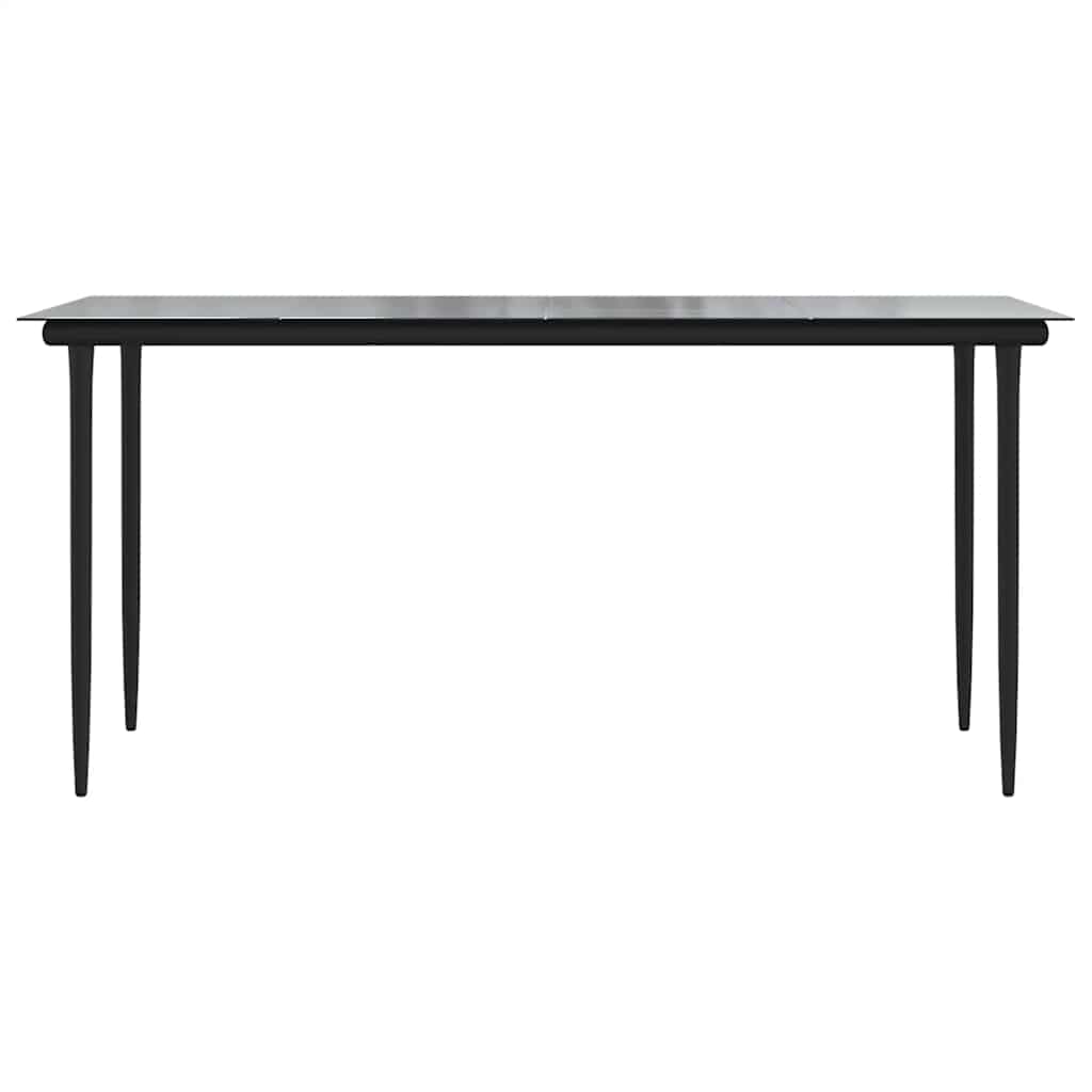 5-tlg. Garten-Essgruppe mit Kissen Grau Poly Rattan Glas