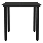 5-tlg. Garten-Essgruppe mit Kissen Braun Poly Rattan Glas