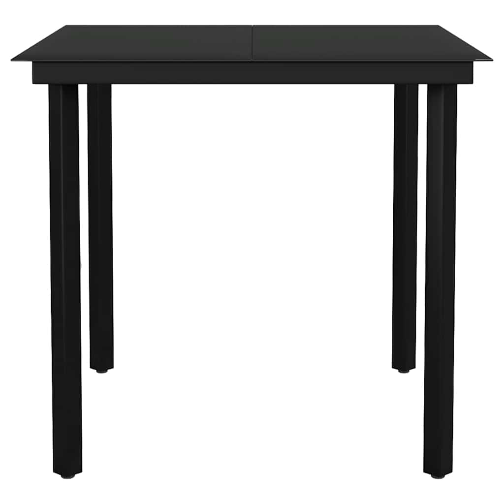 5-tlg. Garten-Essgruppe mit Kissen Braun Poly Rattan Glas