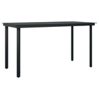 5-tlg. Garten-Essgruppe mit Kissen Braun Poly Rattan Glas