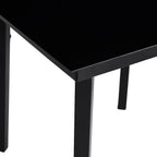 5-tlg. Garten-Essgruppe mit Kissen Braun Poly Rattan Glas