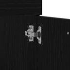 Badezimmermöbel-Set 3 pcs Schwarz Eichen-Optik Holzwerkstoff