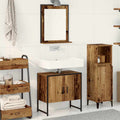 Badezimmermöbel-Set Wandmontiert 2 pcs Braun Holzwerkstoff