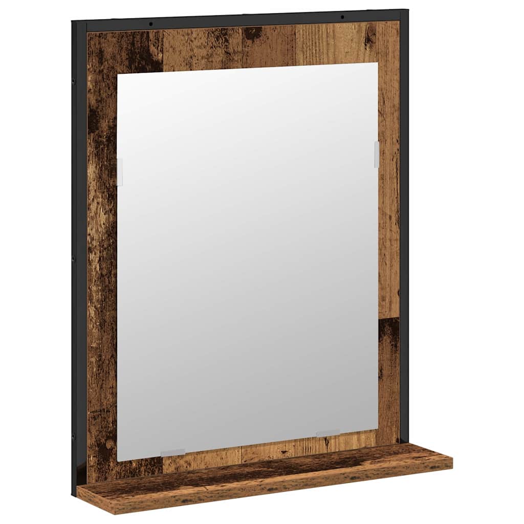 Badezimmermöbel-Set Wandmontiert 2 pcs Braun Holzwerkstoff