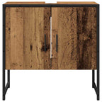 Badezimmermöbel-Set Wandmontiert 2 pcs Braun Holzwerkstoff