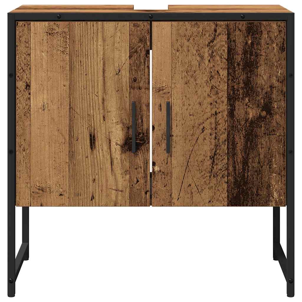 Badezimmermöbel-Set Wandmontiert 2 pcs Braun Holzwerkstoff