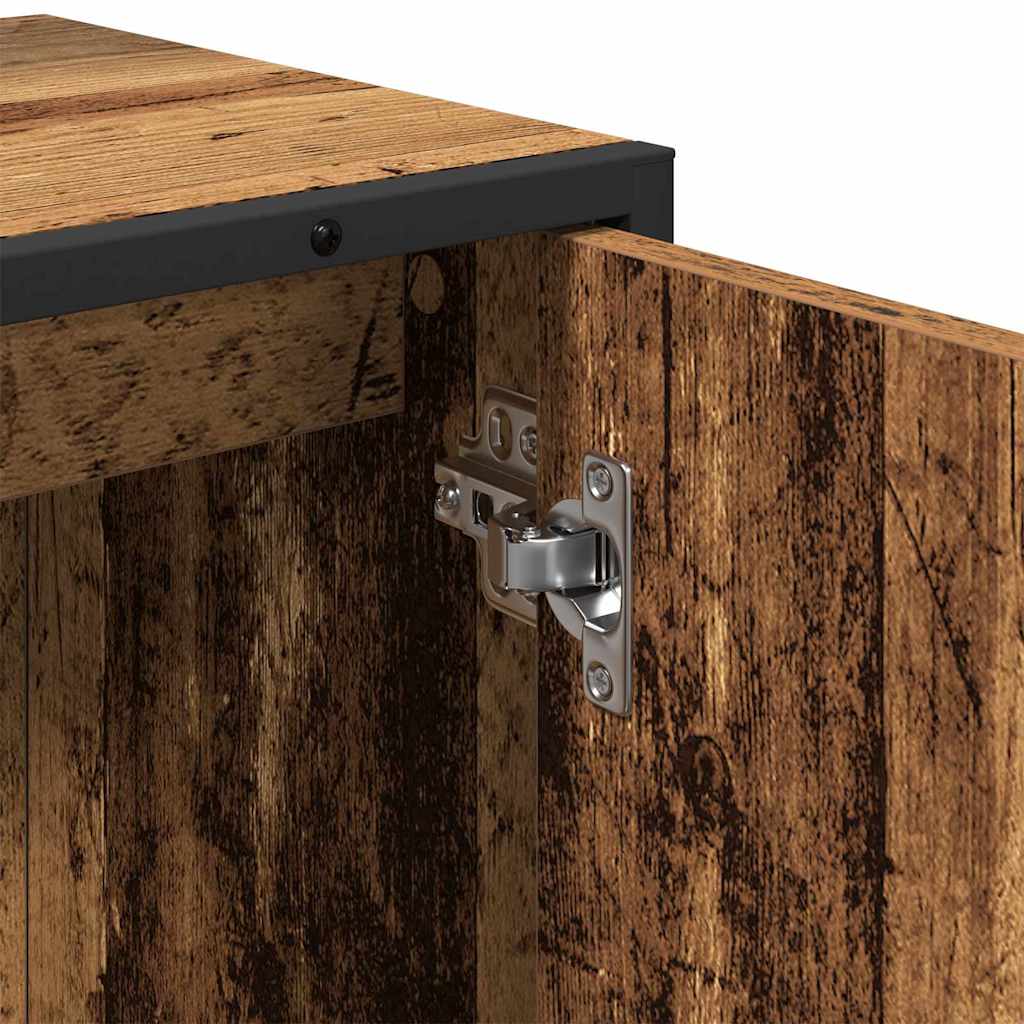 Badezimmermöbel-Set Wandmontiert 2 pcs Braun Holzwerkstoff