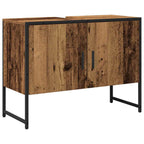 Badezimmermöbel-Set Wandmontiert 2 pcs Braun Holzwerkstoff
