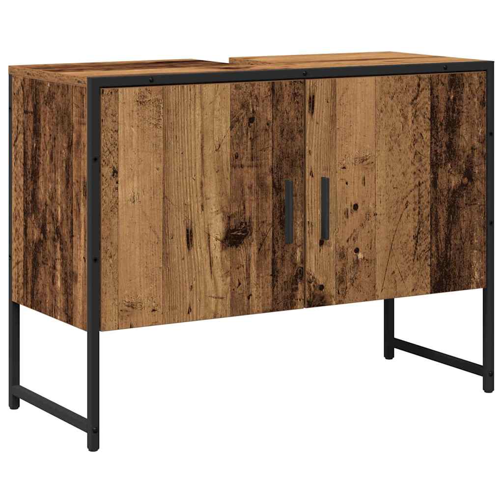 Badezimmermöbel-Set Wandmontiert 2 pcs Braun Holzwerkstoff