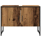 Badezimmermöbel-Set Wandmontiert 2 pcs Braun Holzwerkstoff