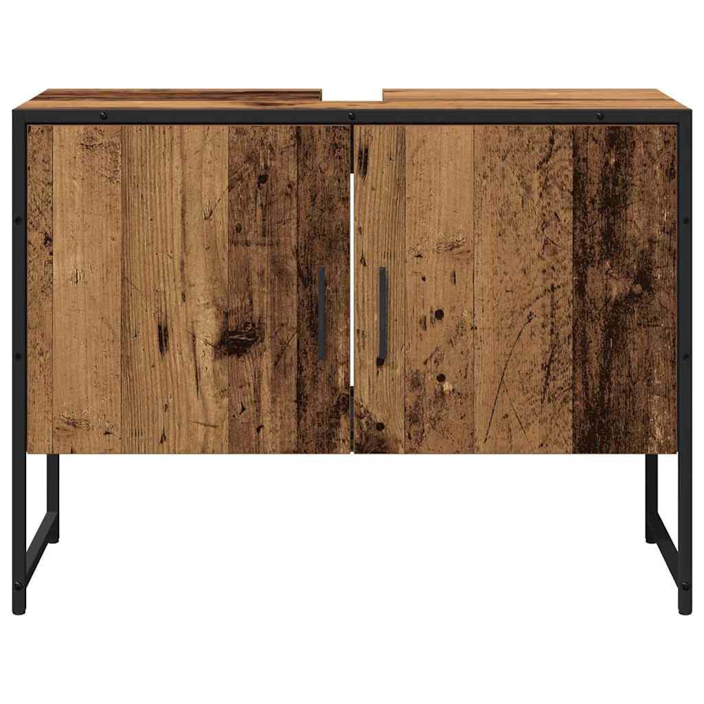 Badezimmermöbel-Set Wandmontiert 2 pcs Braun Holzwerkstoff