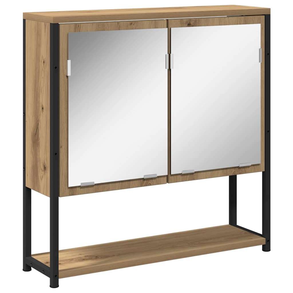 Badezimmermöbel-Set mit Regal mit Tür 3 pcs Braun Holzwerkstoff