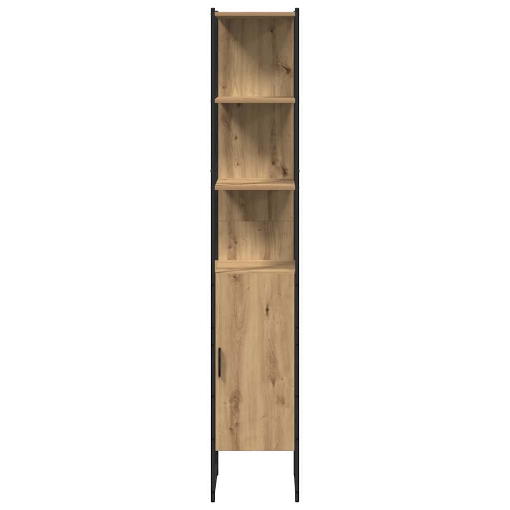 Badezimmermöbel-Set mit Regal 3 pcs Artisan-Eiche Holzwerkstoff