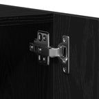 Badezimmermöbel-Set 4 pcs Schwarz Eichen-Optik Holzwerkstoff