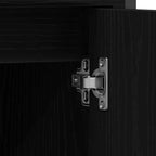 Badezimmermöbel-Set mit Regal 3 pcs Schwarz Holzwerkstoff