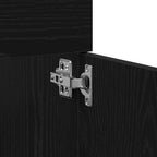 Badezimmermöbel-Set 4 pcs Schwarz Eichen-Optik Holzwerkstoff