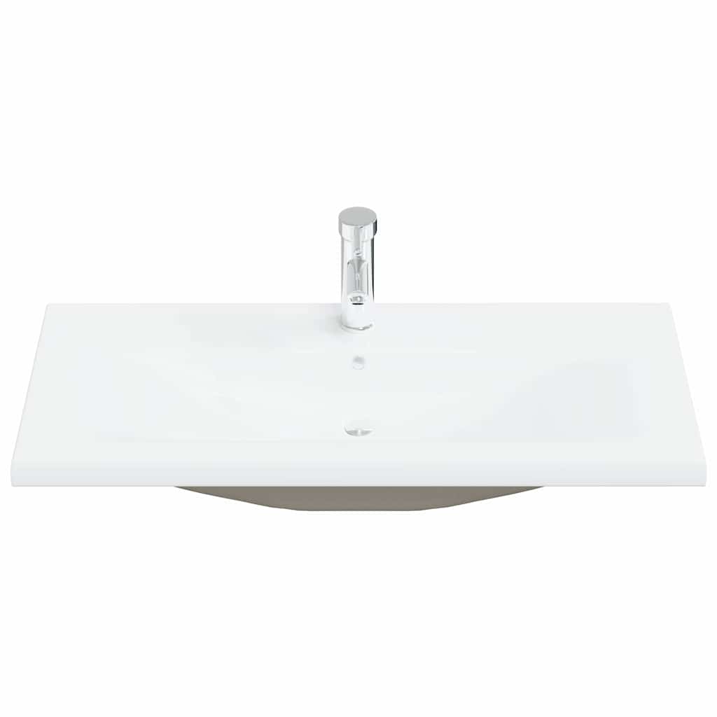 Badezimmermöbel-Set 4 pcs Schwarz Eichen-Optik Holzwerkstoff