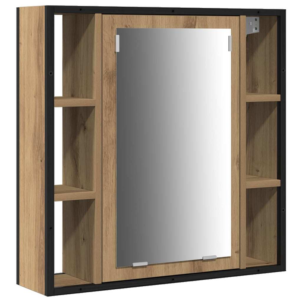 Badezimmermöbel-Set mit Regal 3 pcs Artisan-Eiche Holzwerkstoff