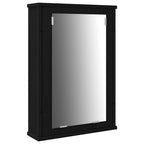 Badezimmermöbel-Set 3 pcs Schwarz Eichen-Optik Holzwerkstoff